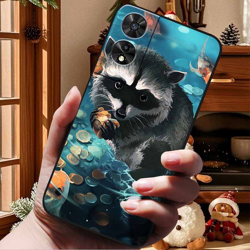 For TCL 505 Case Soft TPU Silicone Back Cover for TCL 505 Phone Case Lovely Painted Cat Etui Coque Funda for TCL505 Shell Cool