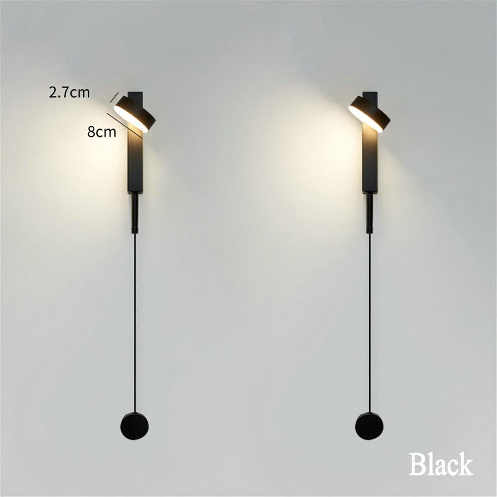 LED Indoor Wall Lamps Rotation Dimming Switch LED Wall Light Modern Stair Wall Decor Wall Sconce Living Room 12W LED Luminaire