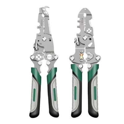 18 In 1 Foldable Wire Stripper Crimper Cable Cutter Pliers Heavy Duty Electrical Pliers For Wire Stripping Shearing Cutting Tool