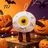 Novelty Eye Plushie Halloween Eyeball Plush Keychain, Funny Scary Stuffed Toy Pendant Polyester Fiber Doll for Backpack, Spooky Mini Bag Charm, Party