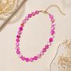 Adjustable Heart Beaded Necklace Ornaments Collarbone Chain  Girls Couple Gift