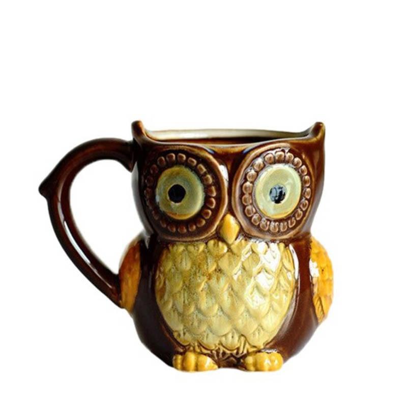 

Керамическая сова, чашка для воды, кружка для пива, украшение для дома 01