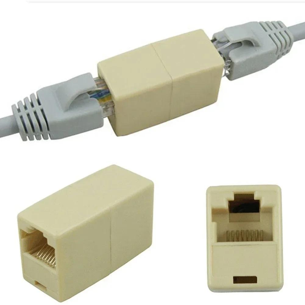 Network Ethernet Dual Straight Head Lan Cable Joiner Coupler RJ45 CAT 5 5E 6 6a Extender Plug Network Cable Connector