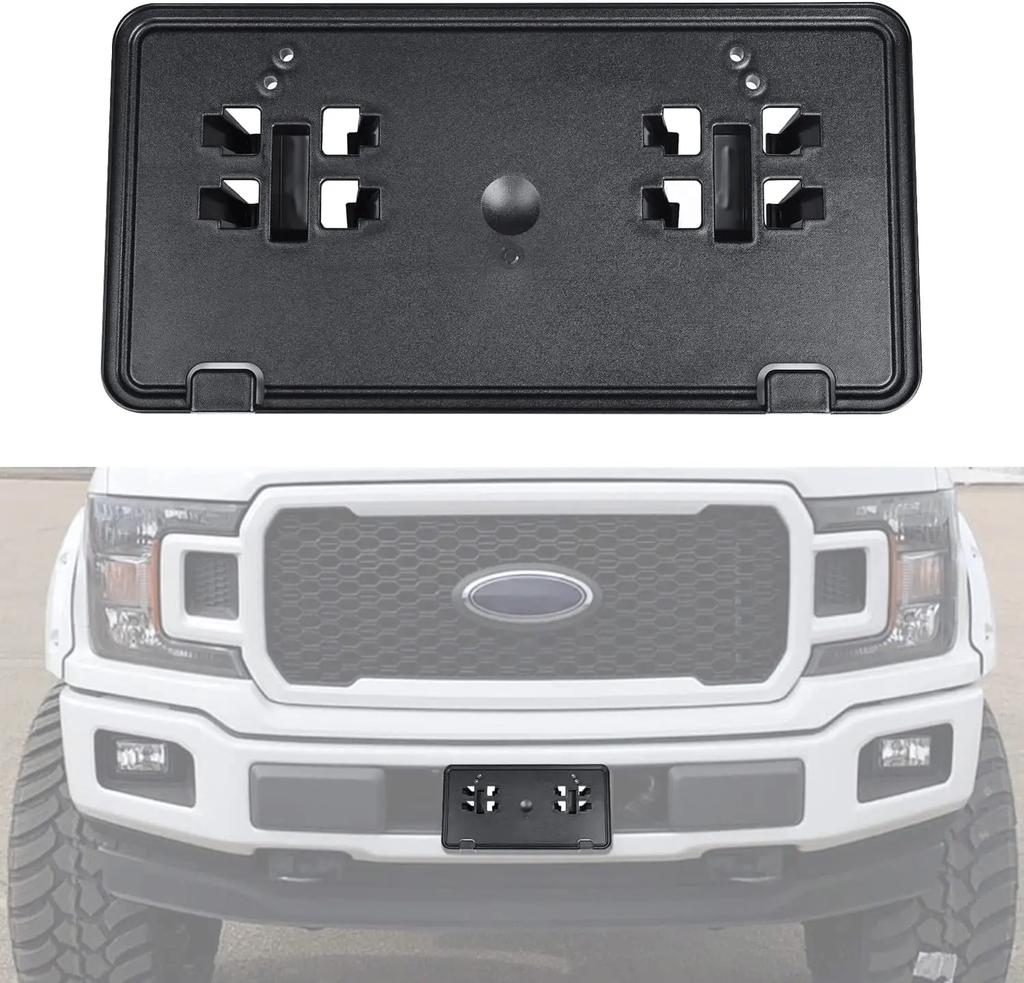 Protezione paraurti anteriore, supporto per targa, staffa per Ford F150 2018-2020 JL3Z17A385BA JL3Z17E810AB Ricambio