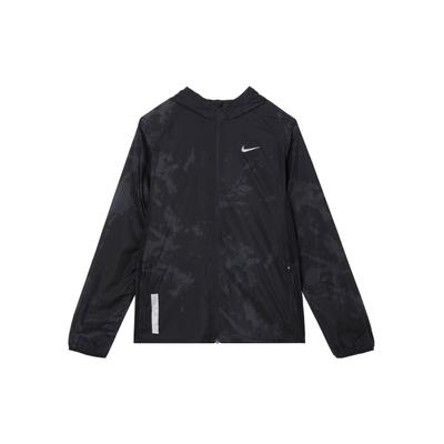 Kapuzenjacke mit Reißverschluss und Logo-Print für Herren, Oberbekleidung, Schwarz, DV9279-010