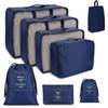 8Pc Foldable Waterproof Storage Bag Three-dimensional Travel Storage Bag Bundle Pocket Home Large Capacity Clothing Storage Bags