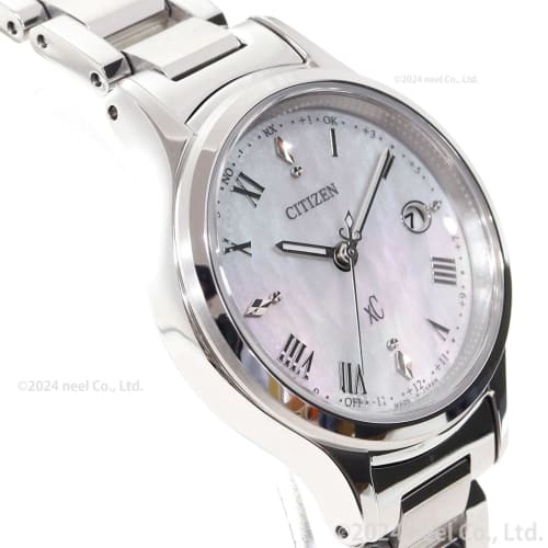 Citizen XC Women's Eco-Drive Watch, Water-Resistant, Silver Mother-of-Pearl Finish, ES9490-52D, Light-Powered, Radio-Controlled, Waterproof