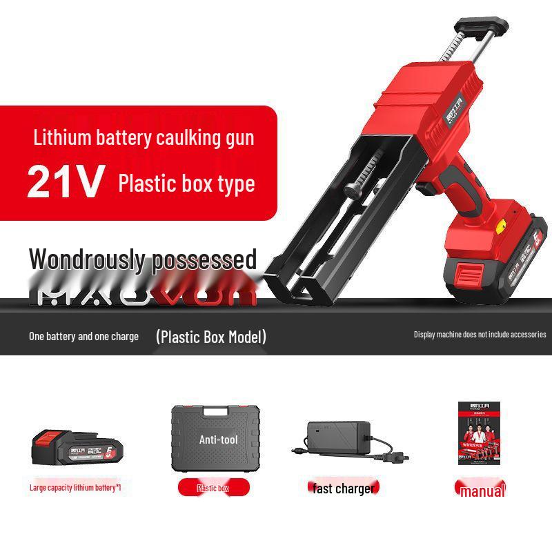 Elektryczny pistolet do fugowania z podwójną tubą i zestaw do czyszczenia płytek