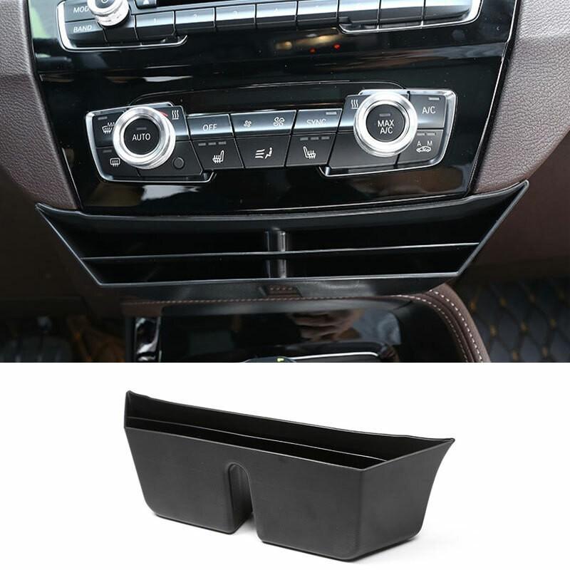 Fit For BMW X1 F48 2016-2022 2022 ABS Black Middle Console Storage Box Trim 1PCS