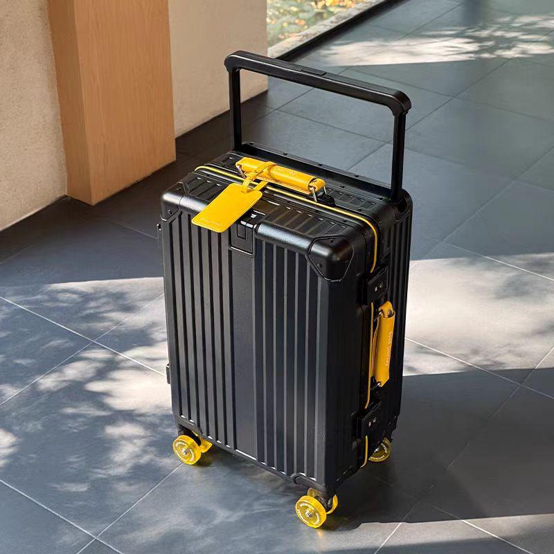 Silent Universal Skate Wheel Suitcase - 20" Boarding Password Box & 24" Trolley Case for Women