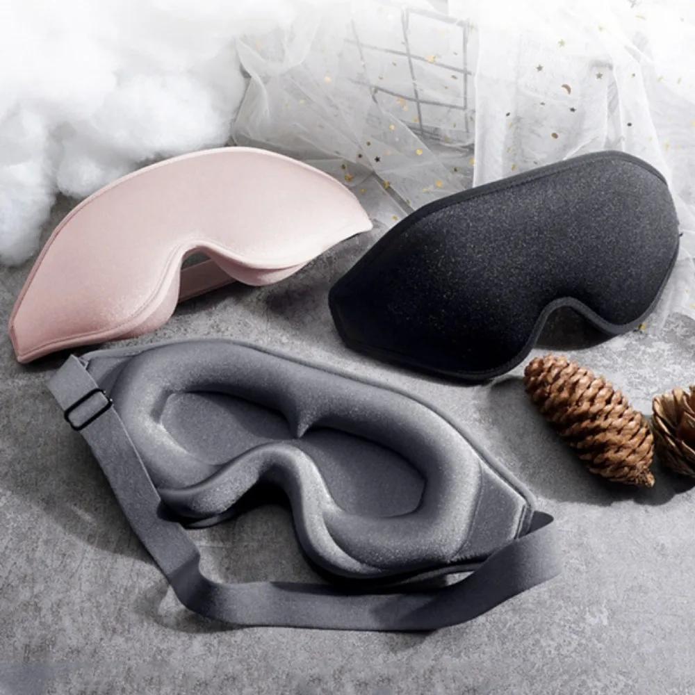 3D Blackout Sleep Eye Mask for Men Women Adjustable Strap Breathable Soft for Travel Meditation Nap