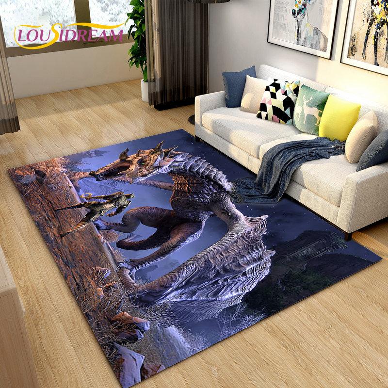 Alfombra grande para gamers de The Elder Scrolls, ideal para sala de estar, dormitorio, sofá, decoración, antideslizante para niños.