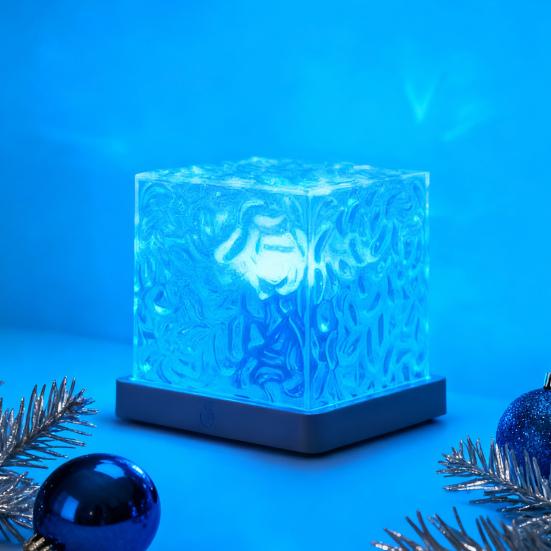 Ocean Wave Projection Lamp 16 Colors Water Ripple Ambient Night Light for Bedroom Kids Room Meditation Yoga Home Decor