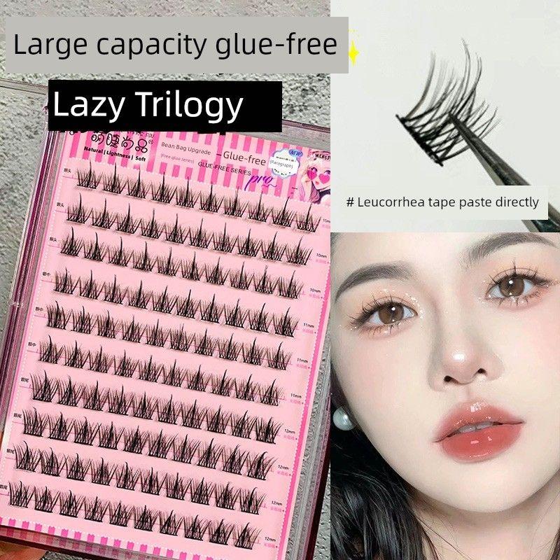 No Glue Thick Bean Bag Trilogy Fake Eyelashes