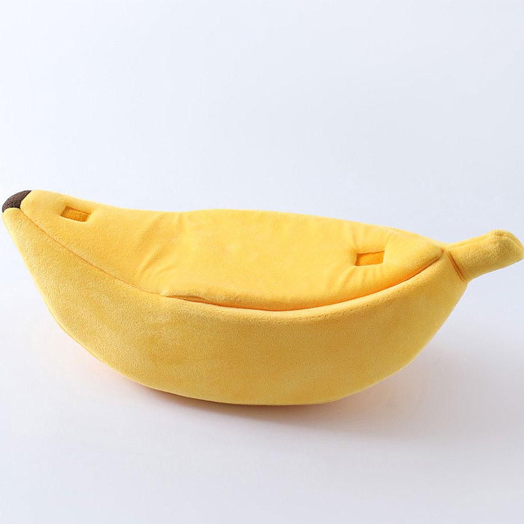 Cloth Banana Shape Pet Cat Bed House Fun And Cozy Hideout For Feline Friend Durable Fabric