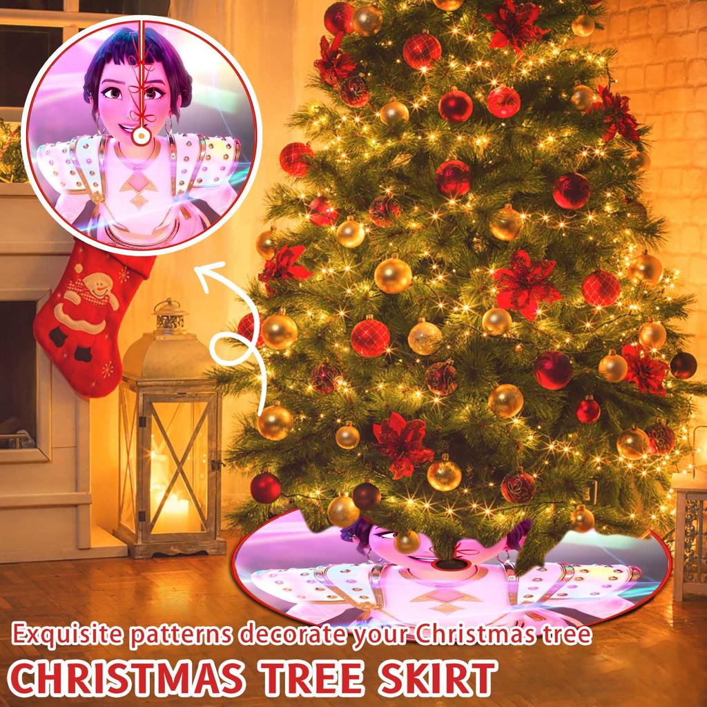 Christmas Tree Skirt Decoration For Home Xmas Tree Decorations Skirt Ornament Festive Holiday Party Decorations Indoor Outdoor
