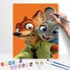 Disney Zootopia Nick and Judy Oil Painting Painting Art Handmade Diy Painting Home Decoration Gift