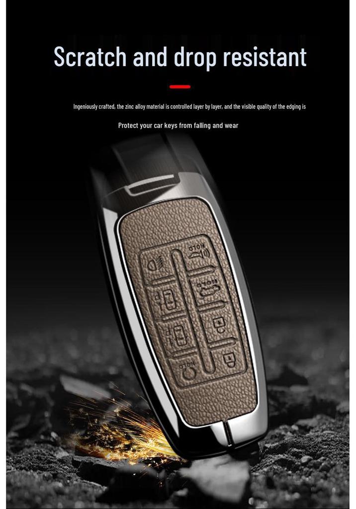 Genesis G70/G80/GV80 Car Key Case - Premium Remote Shell Accessory with Buckle