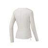 Anta V-Neck Soft Comfortable Versatile Breathable Long Sleeve T-Shirt Women Tops 162537402-2