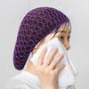Conjunto de 3 Peças de Rede para Cabelo com Malha Uniforme, Tecido à Mão, Elástico de Cabelo Sem Emaranhar, Conveniente para Banho, Dormir, Chapéu de Crochê