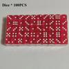 100 Pieces Colored Dices 14mm 6 Sided with Acrylic Material Standard Game Dice Set for Board Games Parties Classroom Math Dice