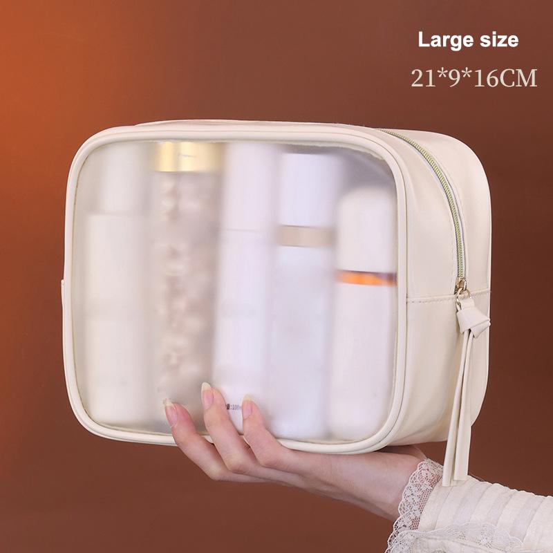 1Pcs Large Capacity Cosmetics Storage Bag Multifunctional Semi Transparent Makeup Bags Business Travel Toiletry Bag