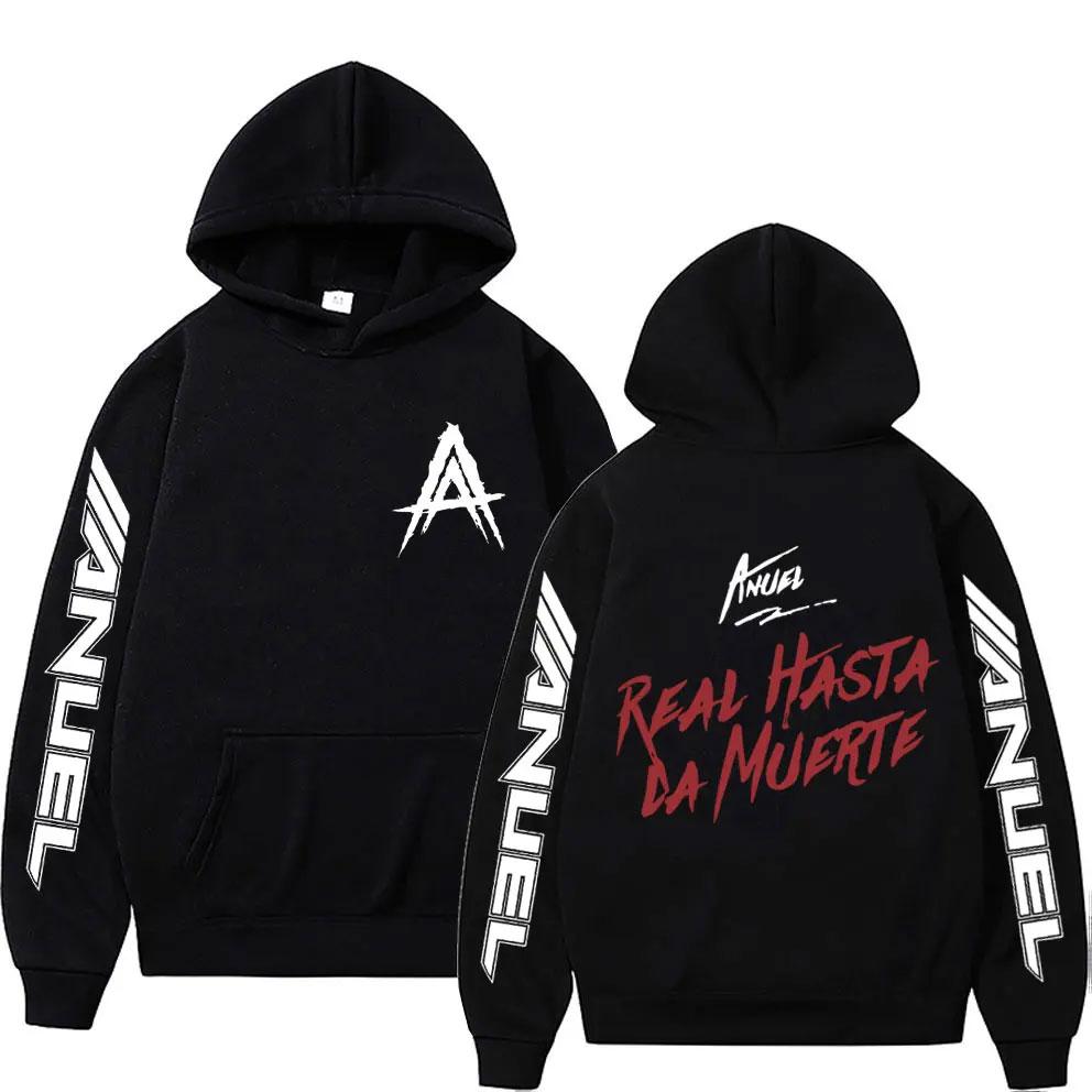 Rapper Anuel AA Real Hasta La Muerte Hoodies Men Women Hip Hop Retro Style Sweatshirt Pullover Harajuku Fashion Oversized Hooded