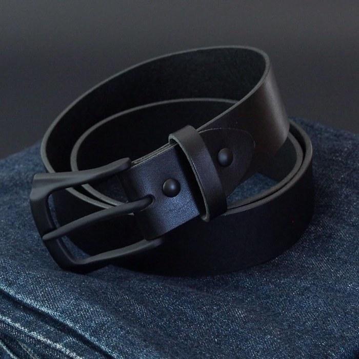 [KOGUMA BELT] Belt Black, Tochigi Leather, Made in Japan, Cowhide, 40mm, Atelier Black, KGMCB-0010, -91-103cm / Total Length: -115cm
