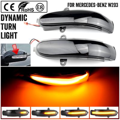 2Pcs Dynamic Side Mirror Turn Signal Light For Mercedes-Benz C W203 C T-Modell (S 203) CL203 LED Rearview Mirror Indicator