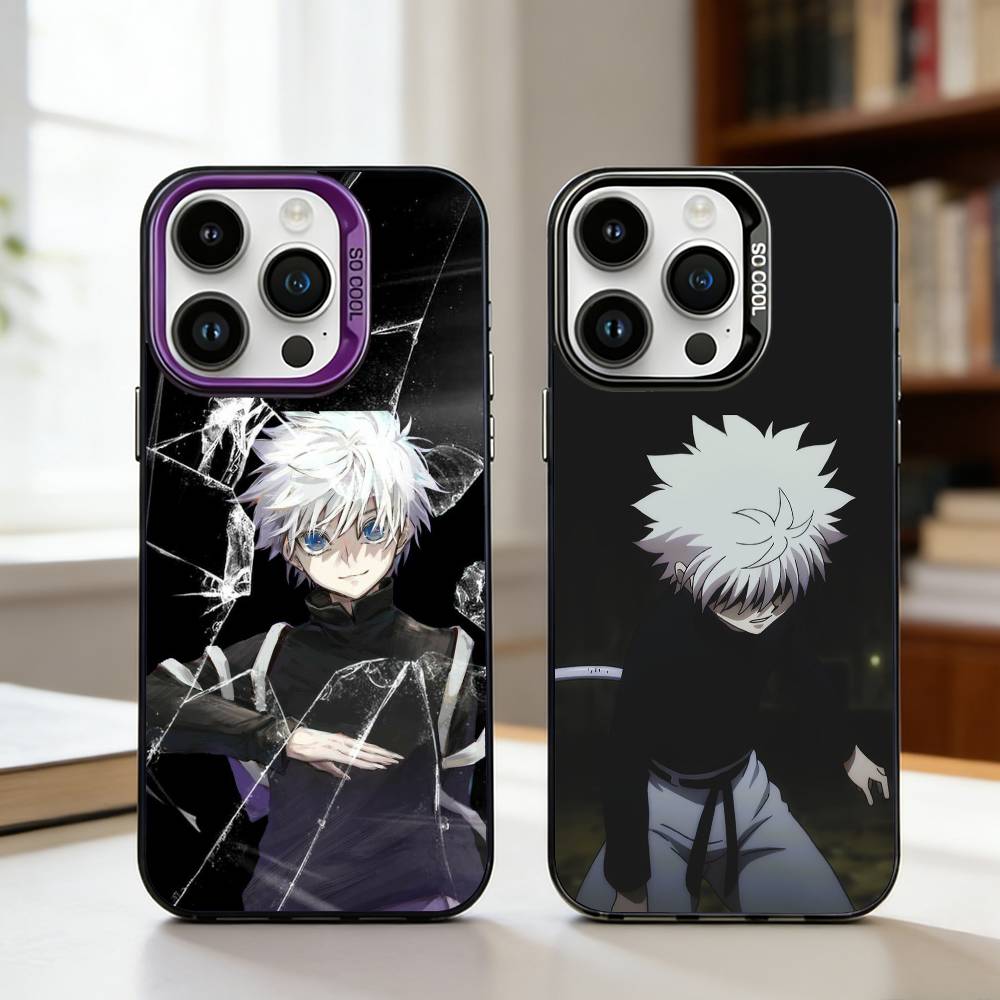 Hunter Cool K-Killua NEW Phone Case For iPhone17,16,15,14,13,12,11,Pro,MAX Gray Matte Silicone Black Cover