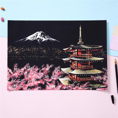 DIY Colorful City Night View Scratch Painting - Handmade Gift for Men and Women