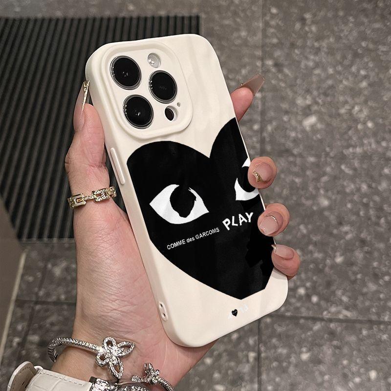 Black Love iPhone17promax Mobile Phone Case Is Suitable for Apple 16promax Pleats 14 Matte 15 Personality