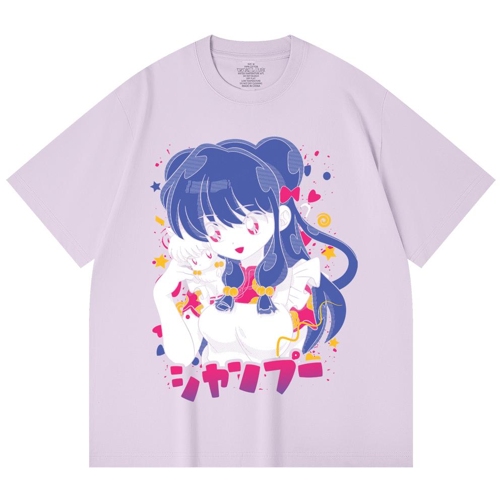 230 Gsm 100% Cotton Ranma 12 V3 Shampoo Print Unisex Heavy Cotton T Shirt