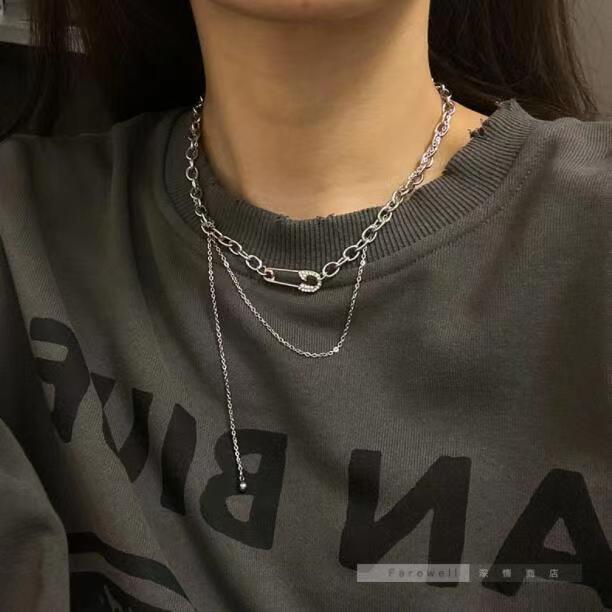 Korean Trendy Stacked Butterfly Clavicle Necklace for Women - Niche Hip-Hop Style