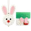 DIY Button Easter Ornament,Rabbit/Carrot/Eggs Button Pendants Easter Button Crafts Making,Holiday Hanging Decors Gift