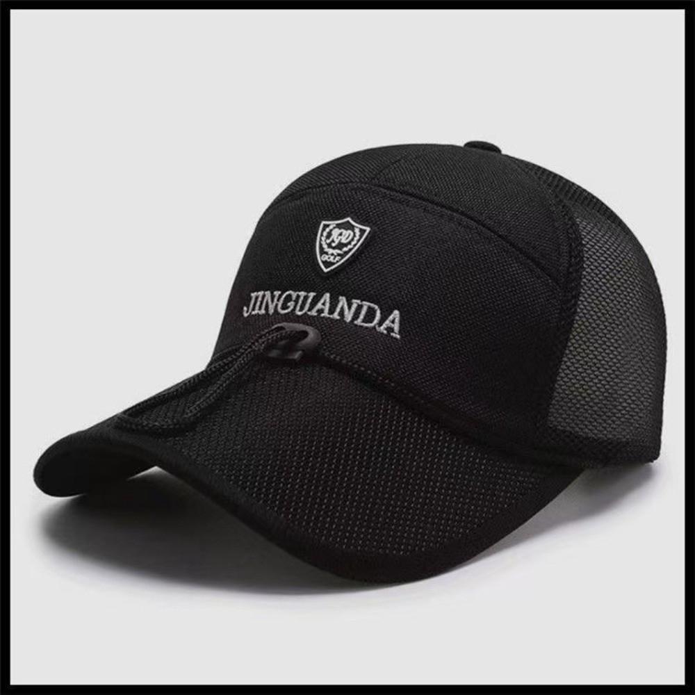 Quick Dry Embroidered Mesh Baseball Hats Summer Baseball Cap For Man Women Unisex чёрный