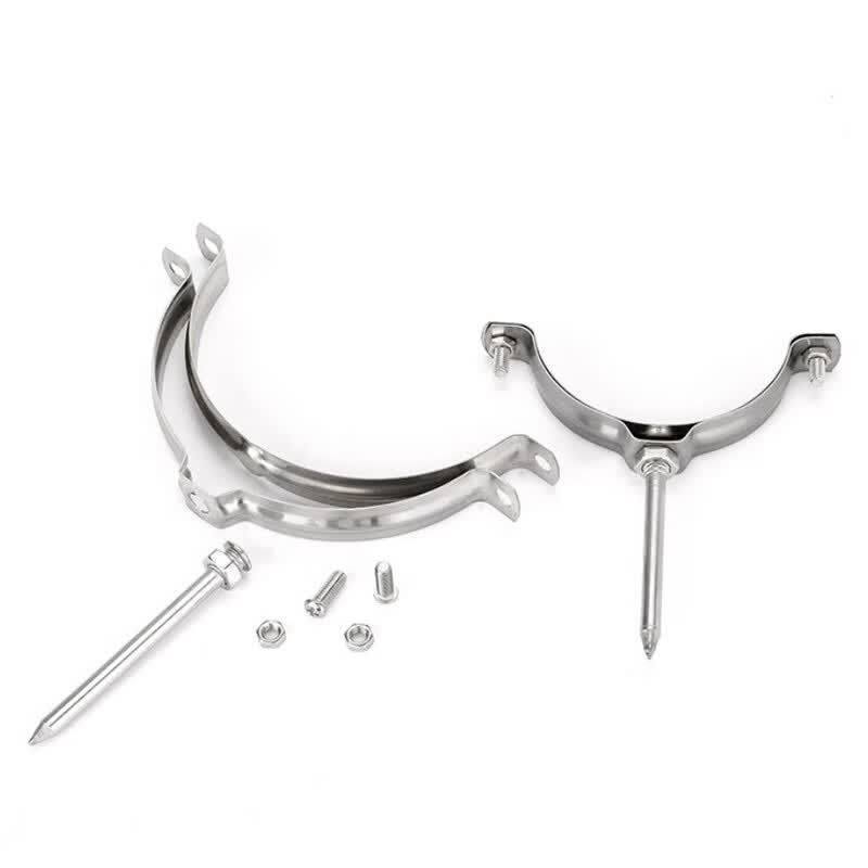 Stainless Steel Pipe Clamp with Nail 110mm Diameter