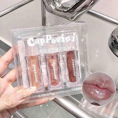 CAPPUVINI Lucidalabbra idratante, rossetto in vetro a specchio, cosmetici