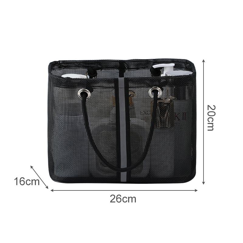 1pc Travel Portable Storage Bag Mesh Cosmetics Bag Toiletries Makeup Organizer Bag WaterProof Handbag Large Capacity Beach Bag