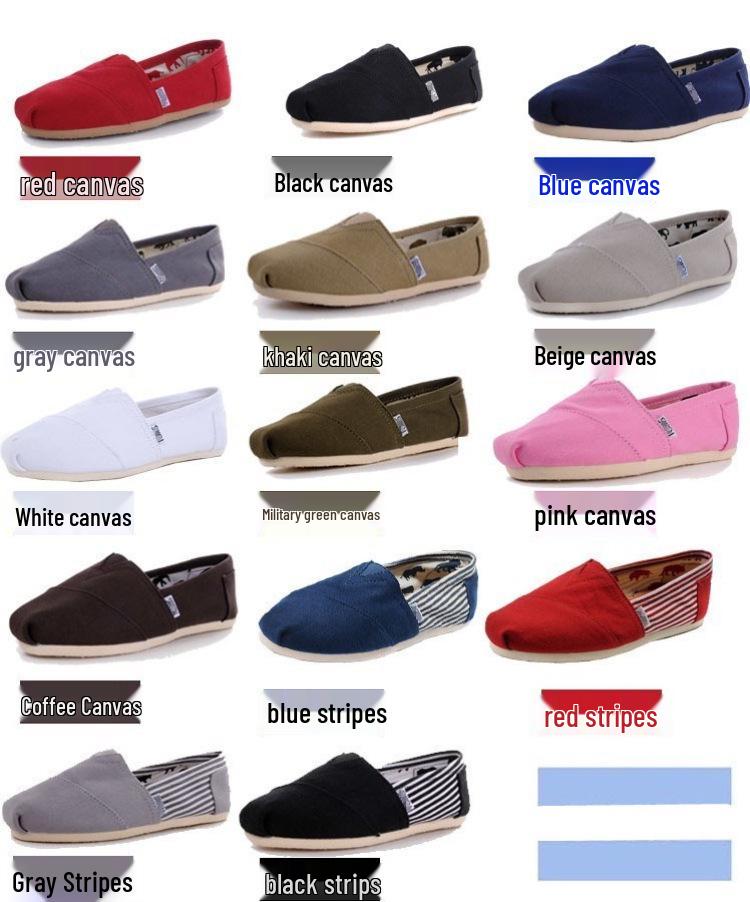 Women's Korean Style Slip-On Canvas Shoes: Solid Color, Flat, Mary Jane Design