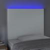 Maison Exclusive - Tête de lit à LED Blanc 80x5x118/128 cm Similicuir