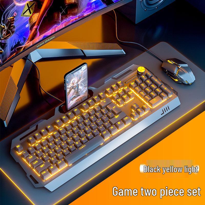 Esports Mechanical-Feel Keyboard, Mouse & Headset Combo for Laptops & Desktops