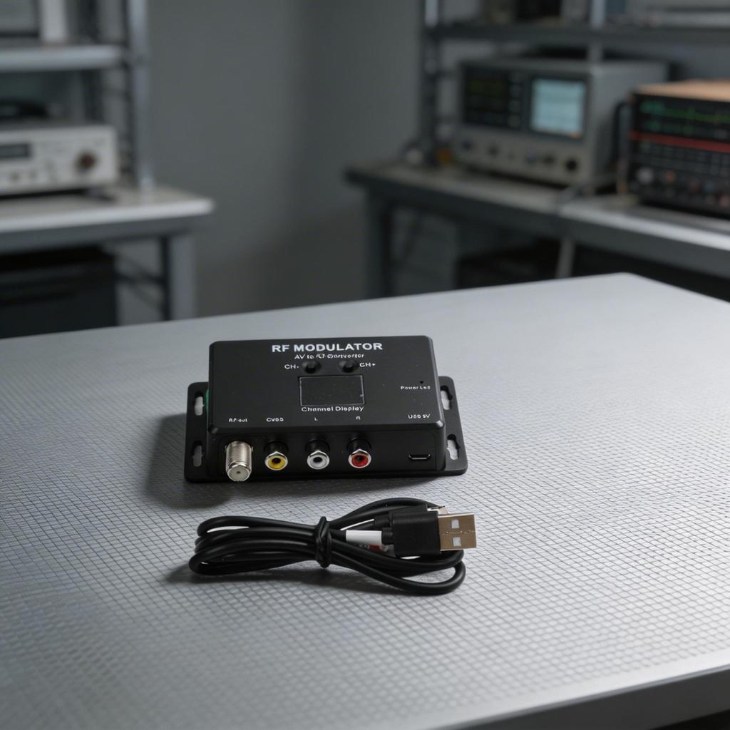 AV To RF Converter RF Modulator Frequency Range 471.25MHz-885.25MHz