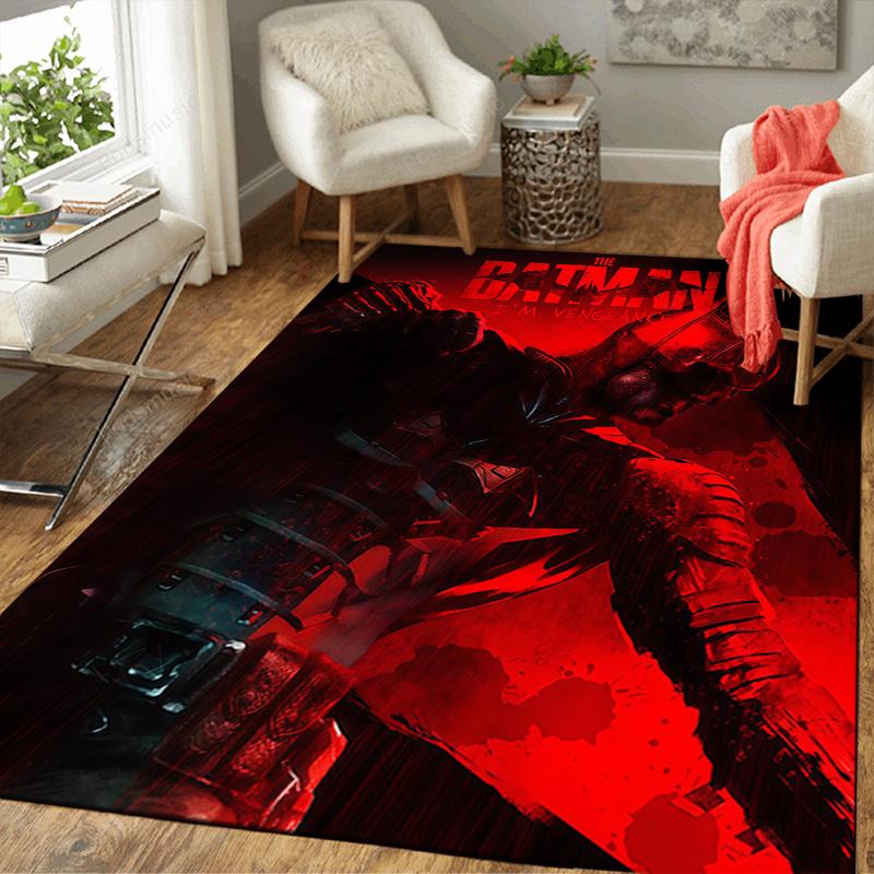 

Super Hero Badge Printed Area Rug Non-Slip Washable Mat for Bedroom Living Room Kids Room Decor 60x90cm