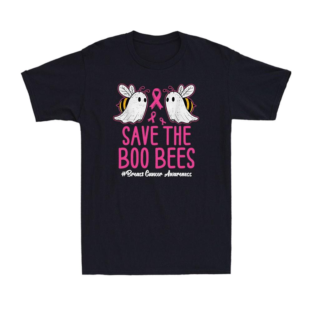 Funny Bees Ghost Boo Pink Ribbon Breast Cancer Awareness Gift Unisex T-Shirt Unisex T-Shirt XL