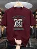 Fashionable Summer Unisexs Letter Printed Comfortable and Breathable Round Neck Tshirt Outdoor Casual Top Breathable Lightweight
