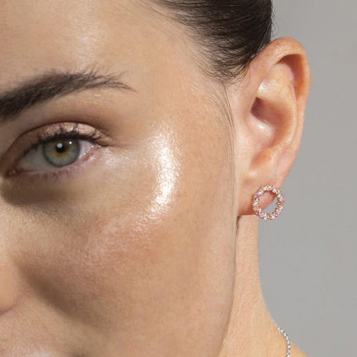 Boucles d'oreilles - Luxenter - Thilak - Argent 925 - Zirconium multicolore - 11 mm