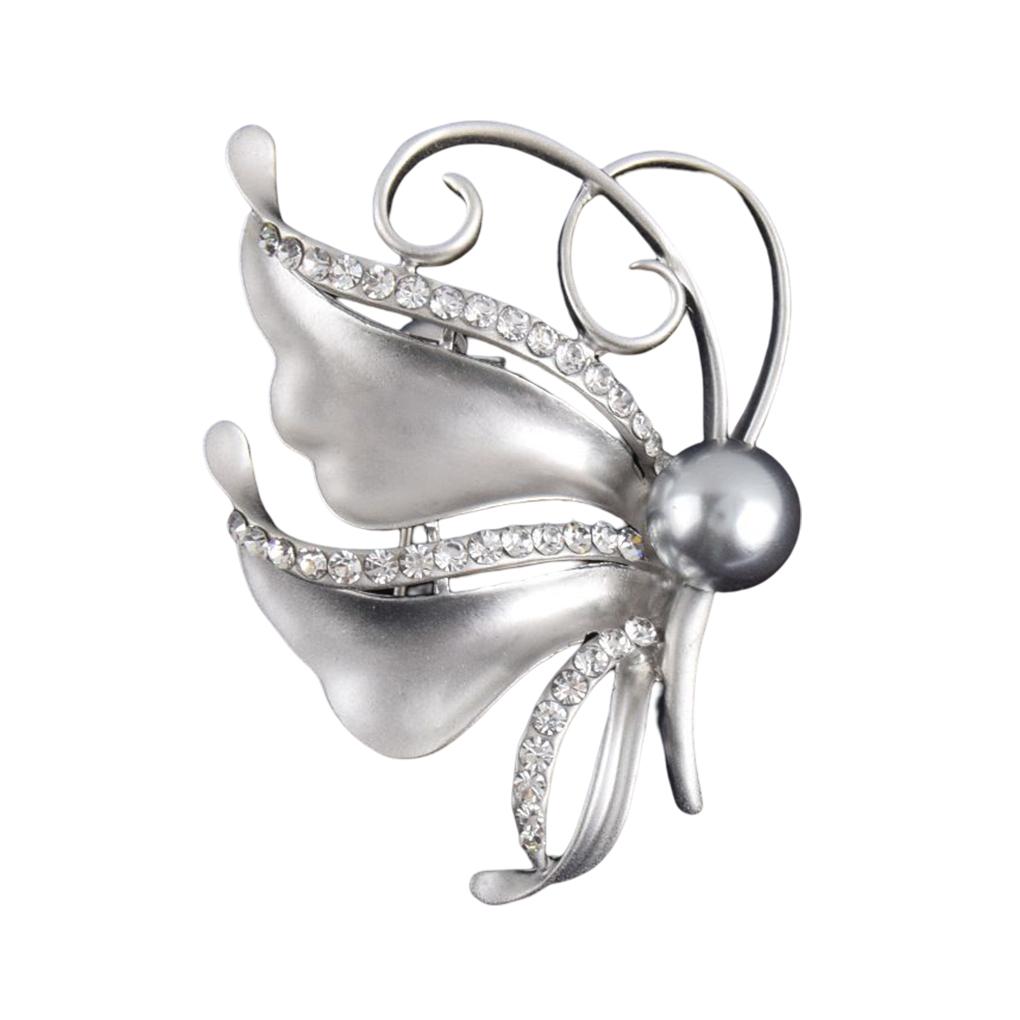 Alloy Women Insect Shape Brooch Elegant Stylish Rhinestone Glossy Matte Wedding Breastpin Jewelry Birthday Gift