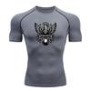 Men's Compression Athletic T-Shirt, Eagle Spartan Barbell Ke