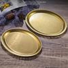 Stainless Steel Oval Vegetable Dish Food Grade Undivided Serving Plate for Curry Salad Home Use